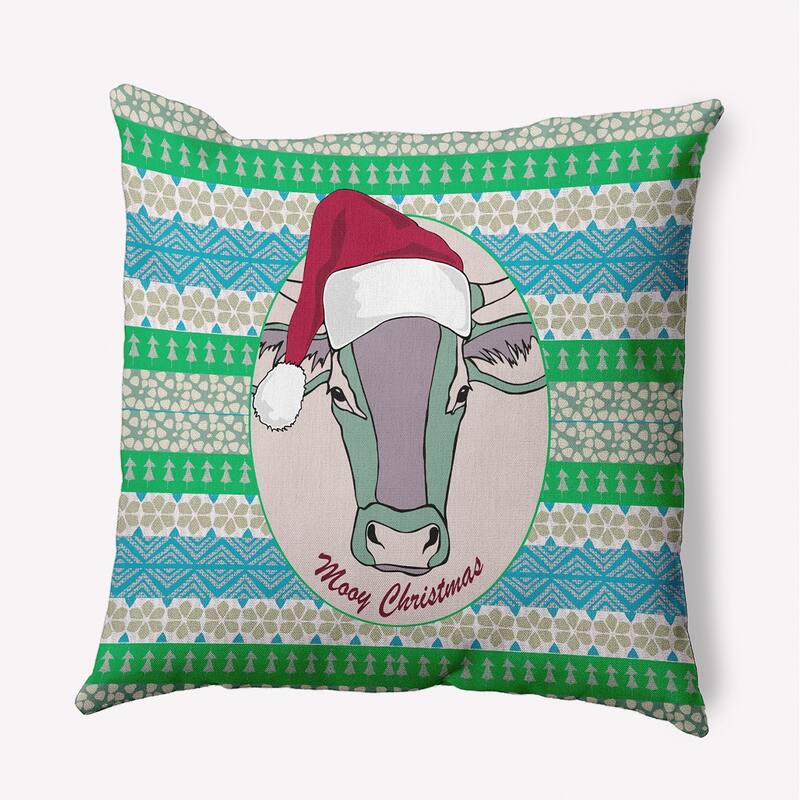 Mooy Christmas Accent Pillow - 18" x 18" - Pale Pink