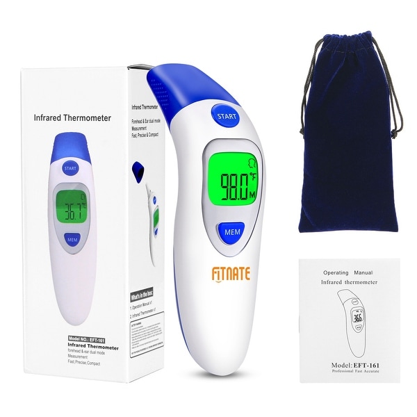 Baby Adult Digital Thermometer for Precise Fever Tracking at Home White Forehead Thermometer