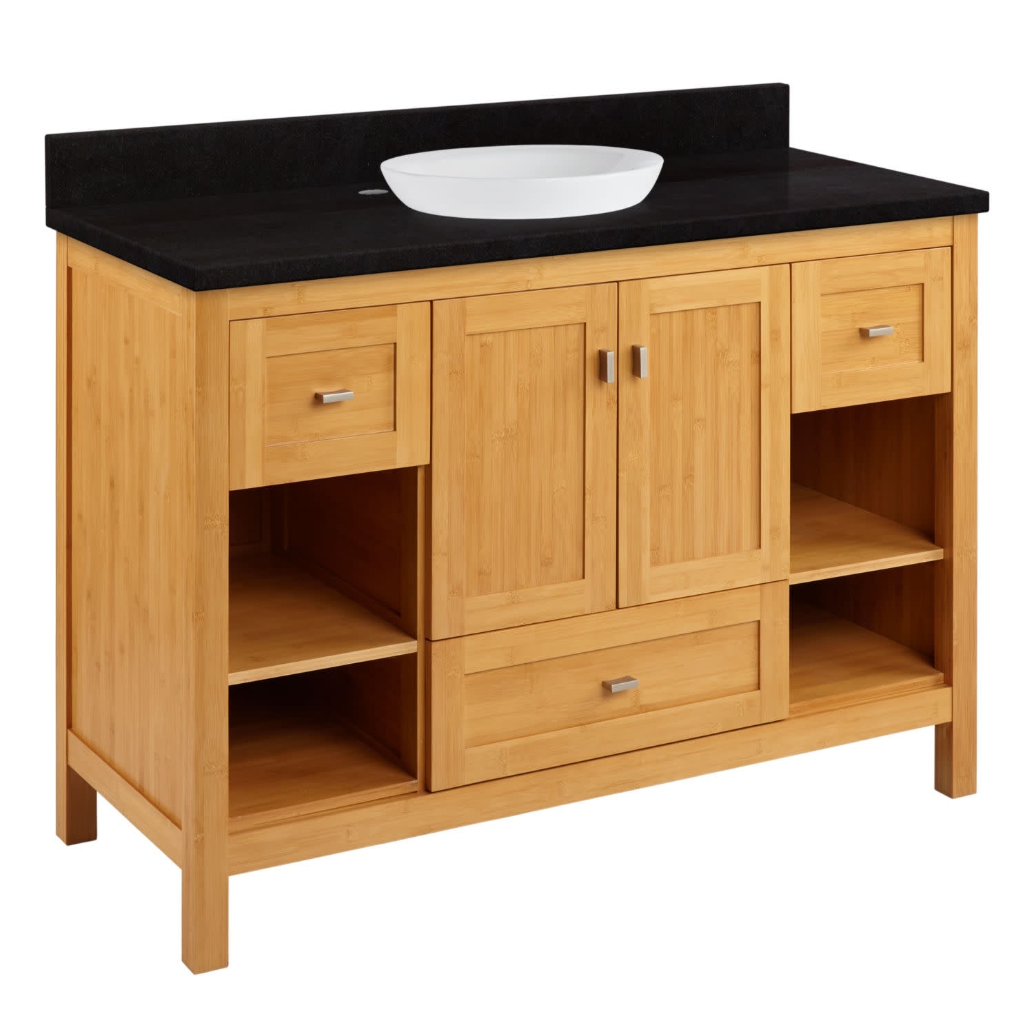 Signature Hardware 941080 L Alcott 48 Single Vanity Set With Bamboo Cabinet And Overstock 25734374