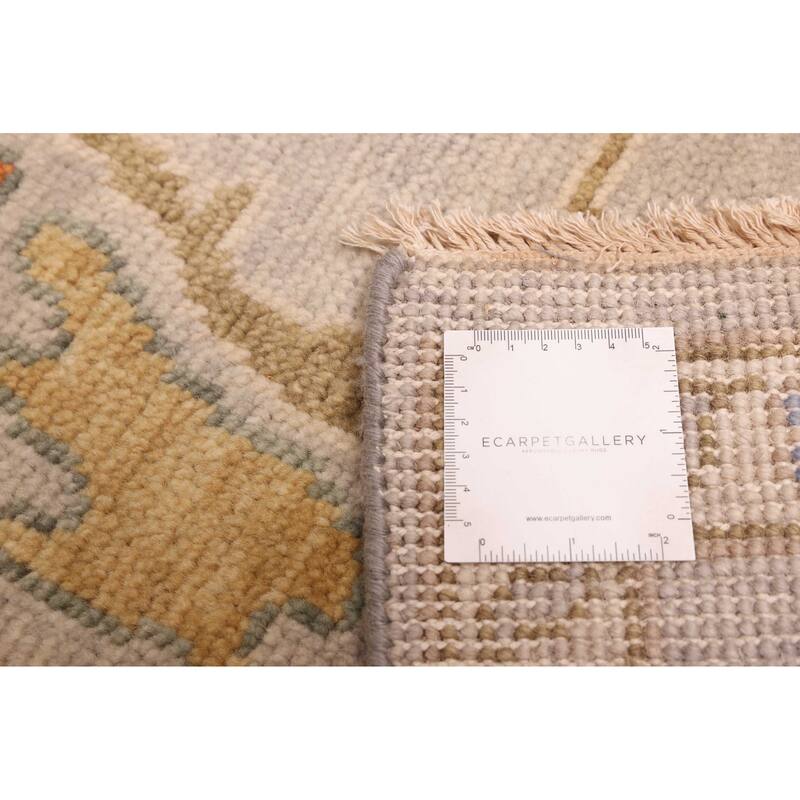 ECARPETGALLERY Hand-knotted Modern Oushak Light Khaki Wool Rug - 7'10 x 10'0