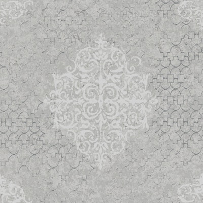 Galerie Wallcoverings Lustre Collection Embossed Damask Non-woven Metallic Wallpaper Roll