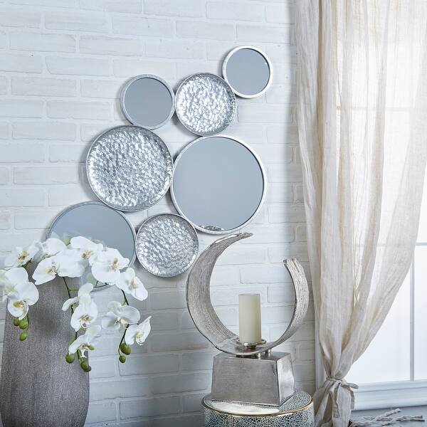 Metal 39 Mirrored Wall Decor Silver Wb Overstock 31047026