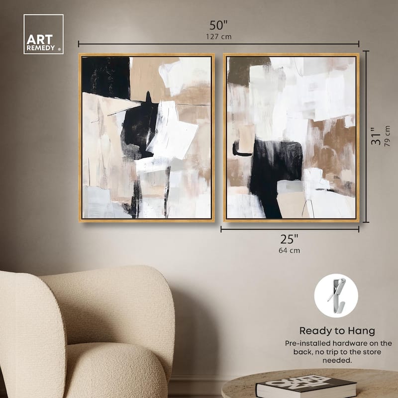 Endless Contrast Canvas Set of 2 by Art Remedy