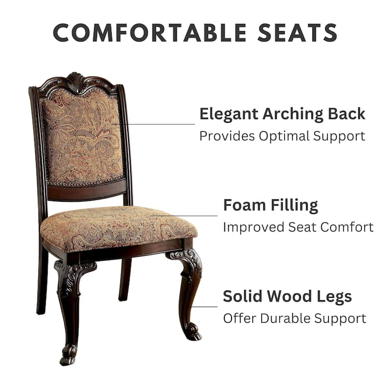 Kova Traditional Cherry Wood 7-Piece Dining Set by Furniture of America