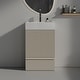 preview thumbnail 1 of 29, 20 inch MDF Single Sink Freestanding Bath Vanity with White Ceramic Top - 20" x 14" Grey