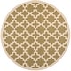 preview thumbnail 103 of 132, SAFAVIEH Courtyard Dorthey Indoor/ Outdoor Waterproof Patio Backyard Rug 7'10" x 7'10" Round - Green/Beige