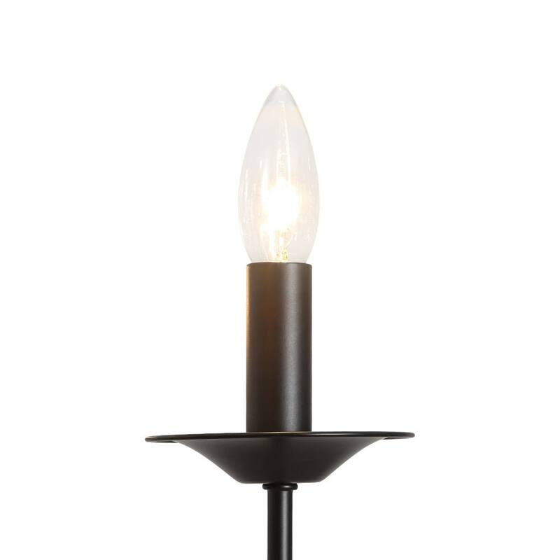 Retro 9-Light Dimmable Candle-style Metal chandelier - 30.5in
