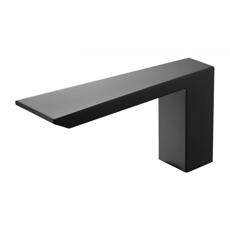 Matte Black Stainless Steel Roman Tub Faucet with 3-Hole and Deck Mount High Flow Water 4.36 GPM - 7.87" x 9.06" x 2.83"