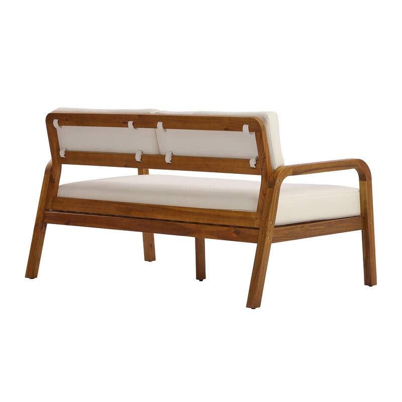 Christopher Knight Home - Solid Acacia Wood Outdoor Patio Loveseat & Coffee Table Set