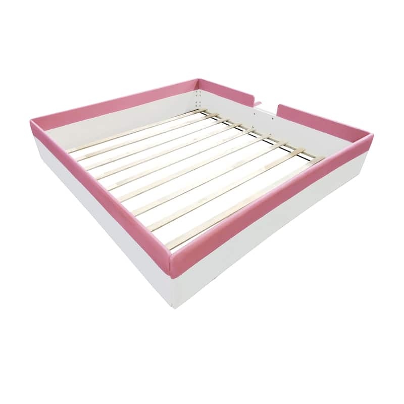 Upholstered Daybed with Fence and Stairs,A Fun and Comfortable Addition