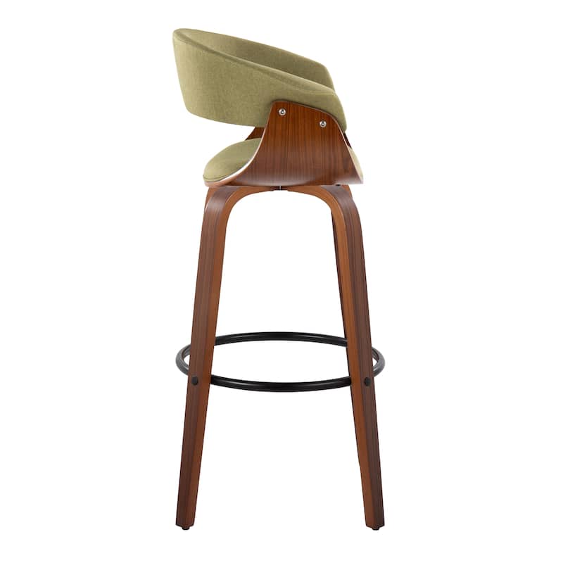 Carson Carrington Sauda 30" Fixed-Height Bar Stool with Bent Wood Legs (Set of 2)