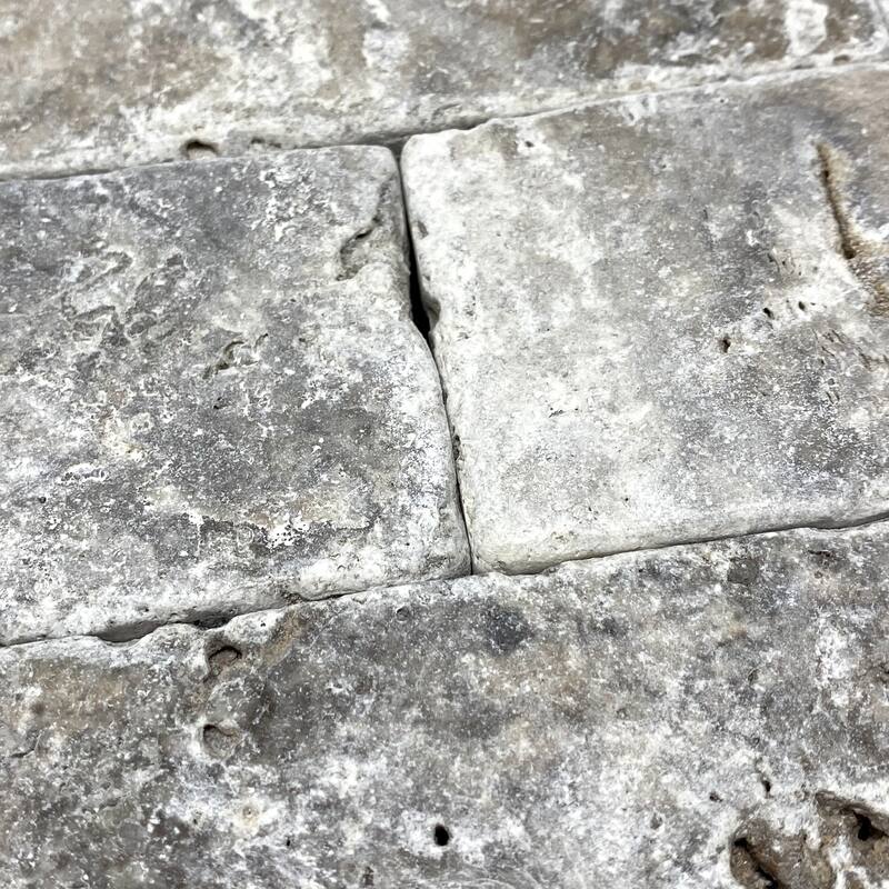 Argento Travertine 3" x 6" Rustic Tumbled Tile