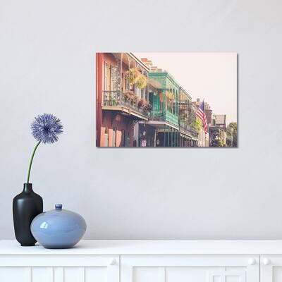 iCanvas "Colorful New Orleans French Quarter Balconies" by Ann Hudec Canvas Print