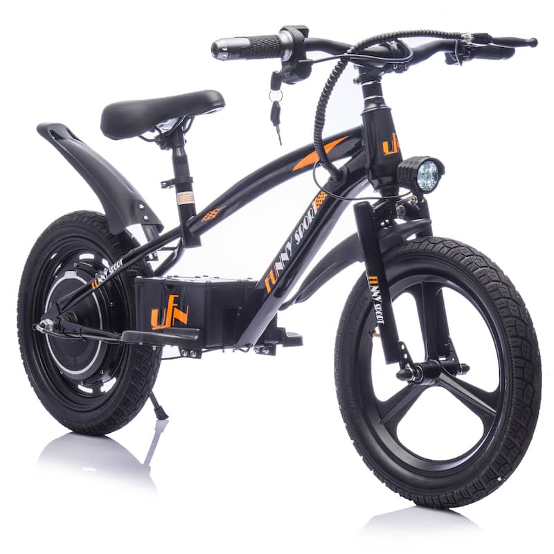 24V Kids Ride On Electric Dirt Bike,300W Super Power Motor,16in Wheels,Adjustable Seat Height,Hand-Operated Brakes