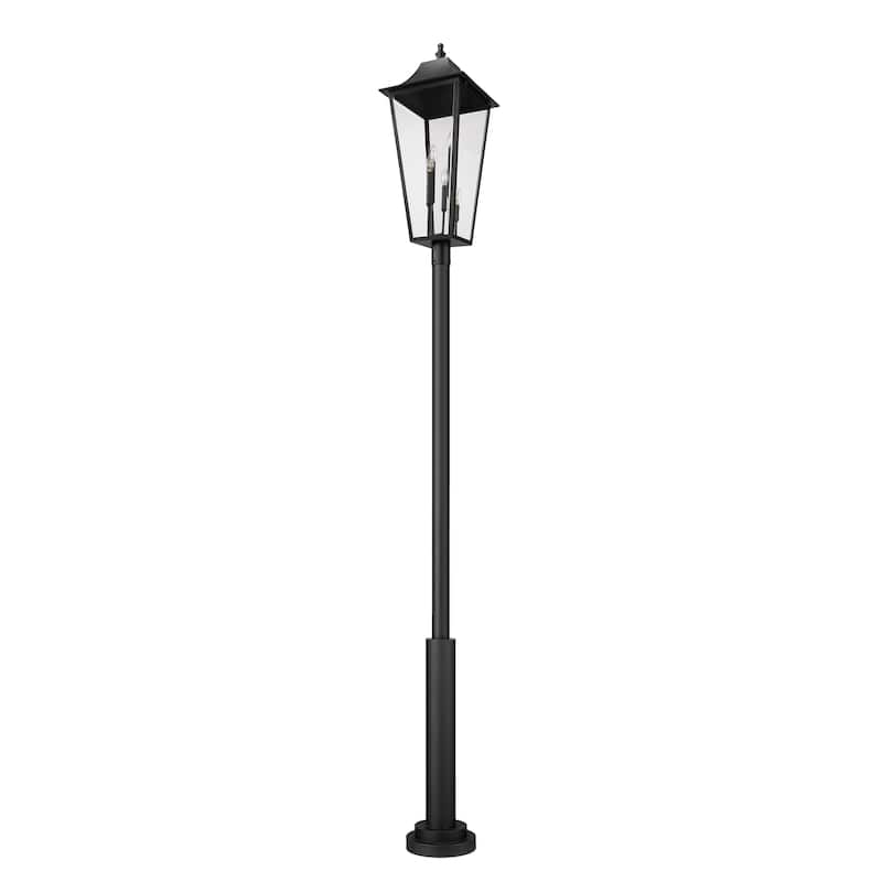 Gannon 5 Light Outdoor Post Mounted Fixture in Black