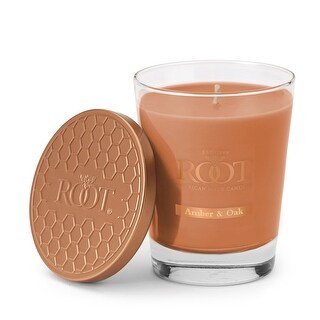 Root Candles Amber & Oak 10.5 oz Large Veriglass Jar