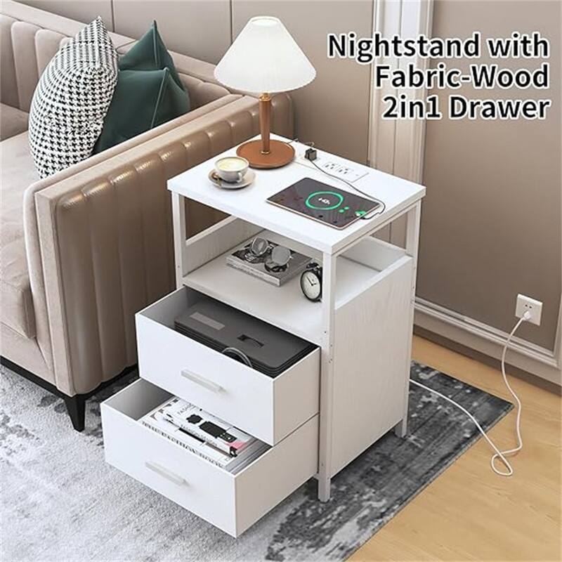 Nightstand with Charging Station