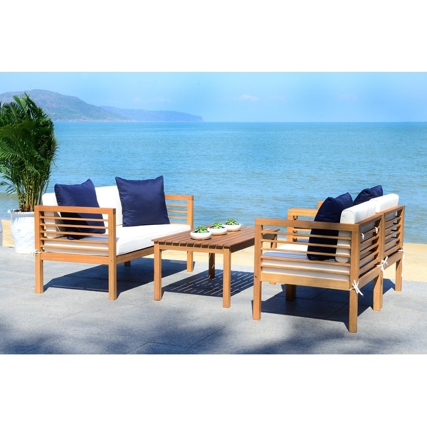 SAFAVIEH Outdoor Living Alda 4-piece Set with Accent Pillows. Opens flyout.