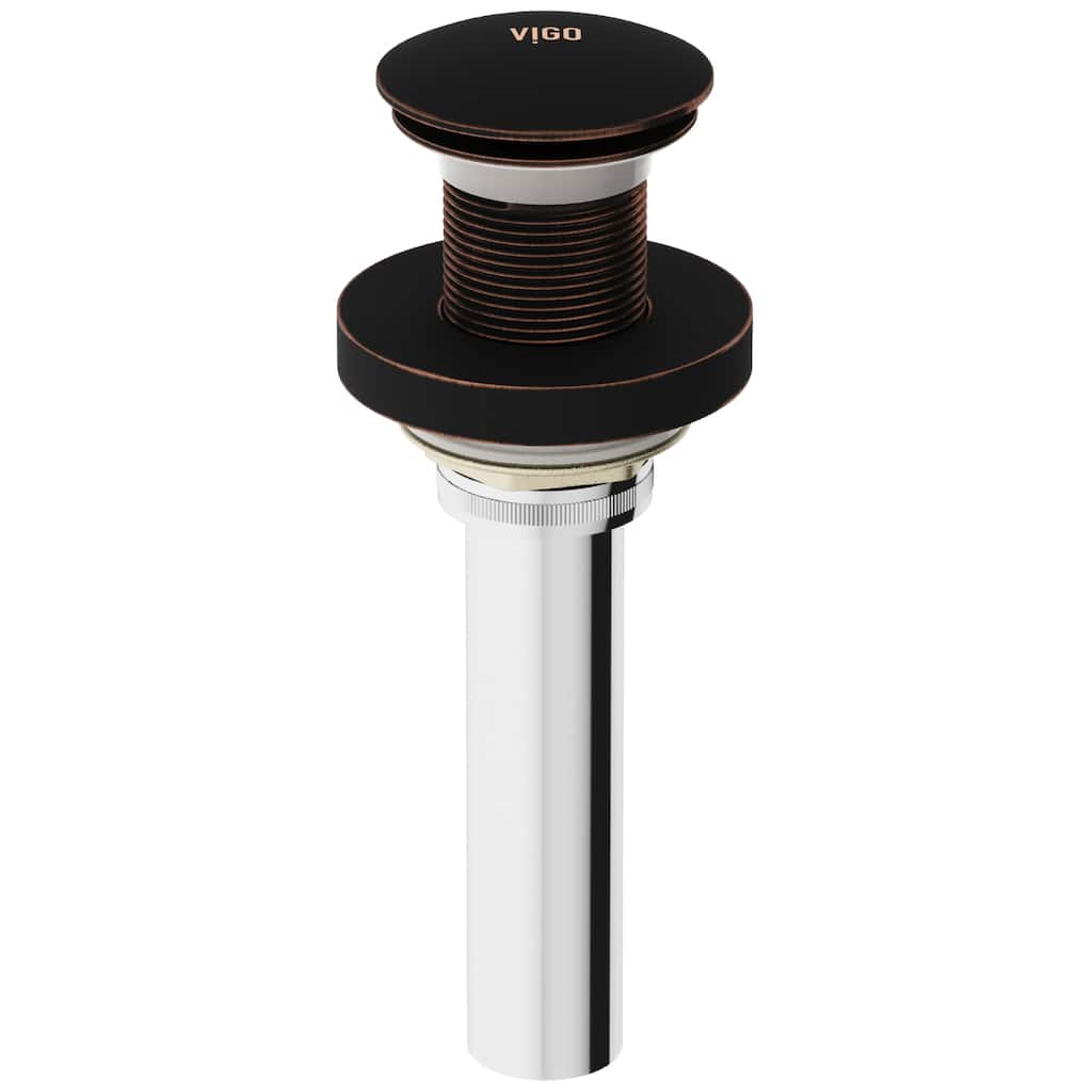 VIGO 1.75" W Vessel Bathroom Sink Pop-up Drain and Mounting Ring in Antique Rubbed Bronze