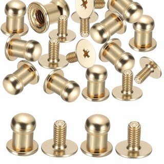 Rivets for Leather, Metal Button Spikes Screw Kit Screw Back Round Head ...
