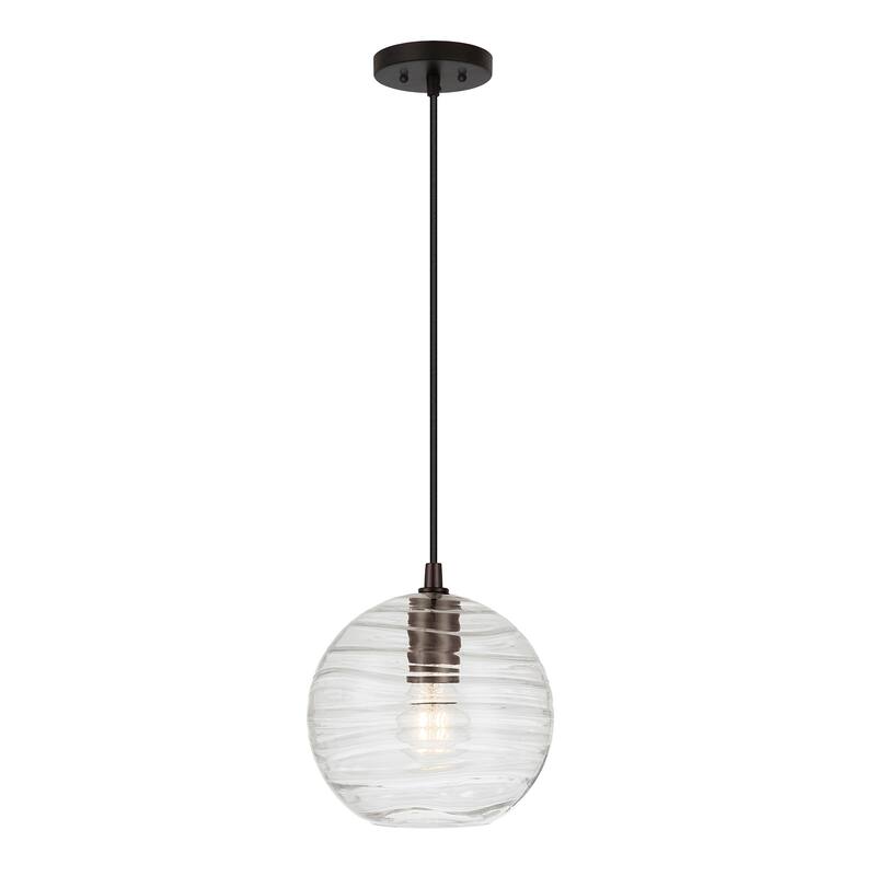 Wayve Glass & Metal Spherical Pendant