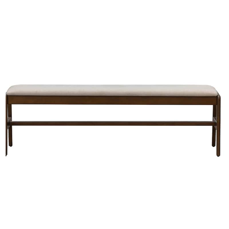 Maya Upholstered Solid Wood Bench