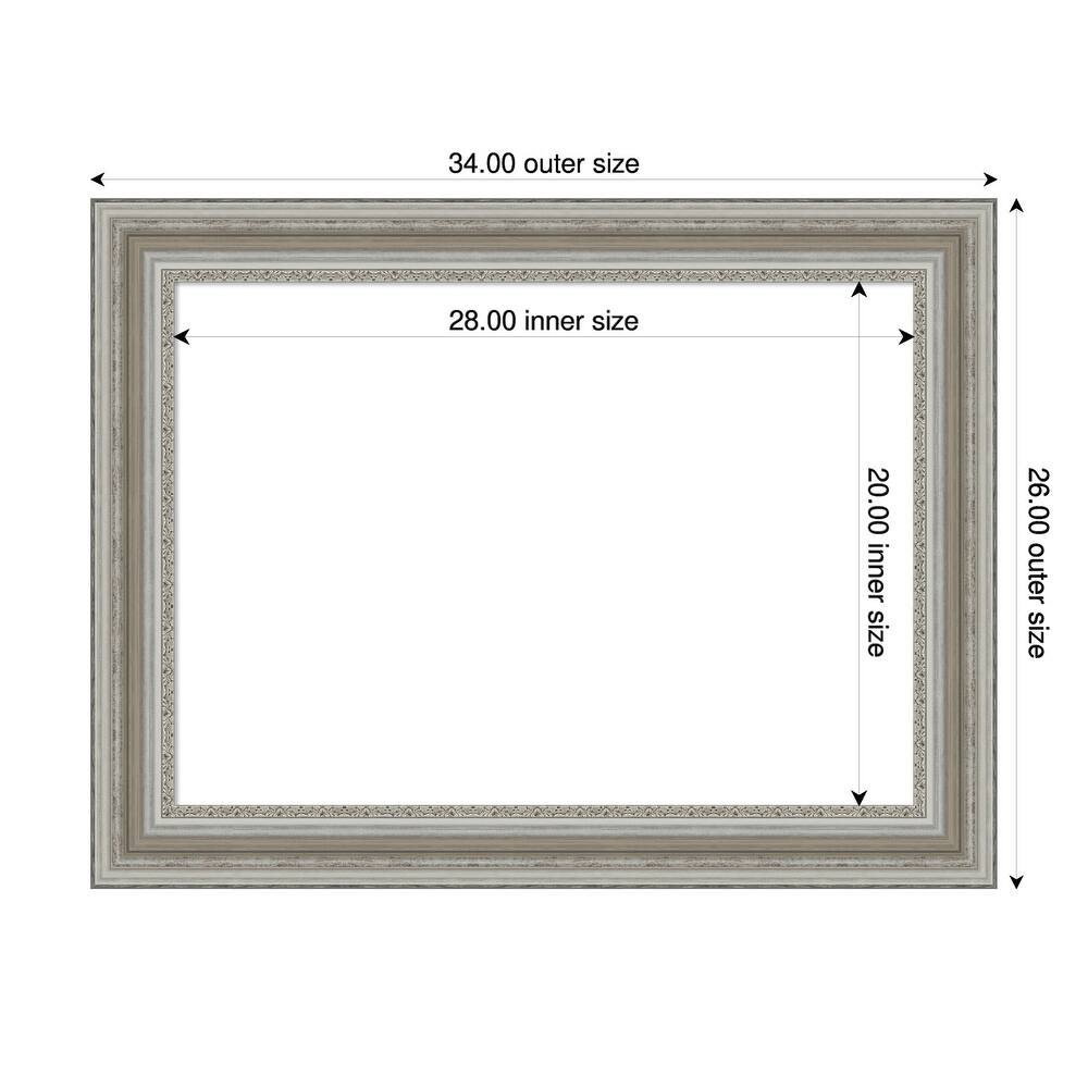 Amanti Art Parlor Black Framed Dry Erase Magnetic Board