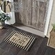 preview thumbnail 5 of 3, Welcome To Our Home Charcoal Stripes Coir Rug Rect 20x30