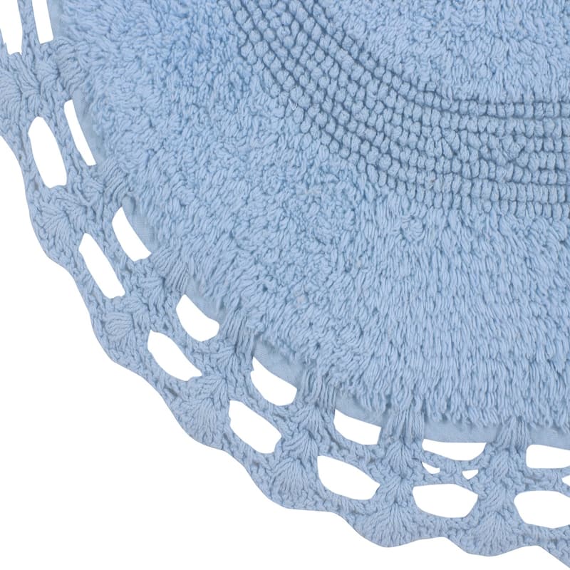 Hampton Contour Rug, Cotton Soft, Water Absorbent, Non Slip U Shape Contour Rug Machine Washable 20"x20" Contour
