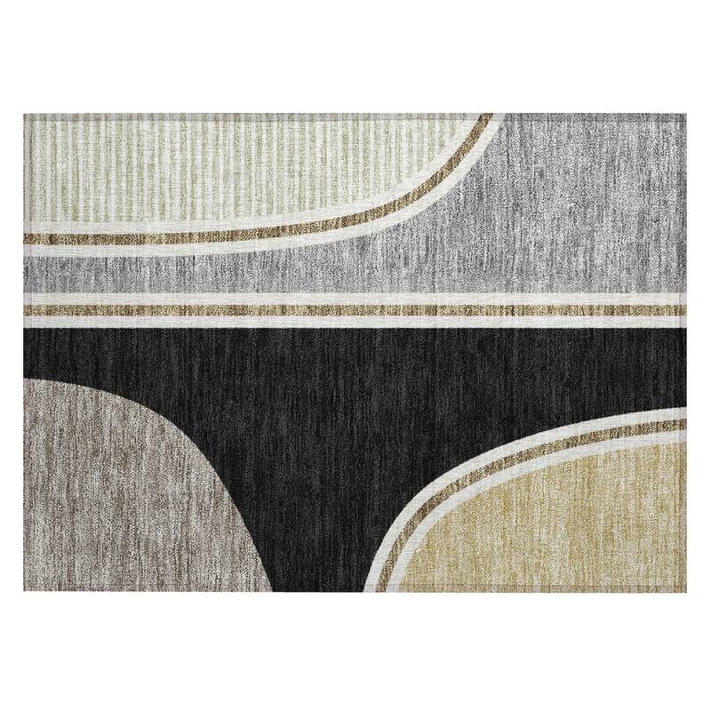 Machine Washable Indoor/ Outdoor Contemporary Keely Chantille Rug