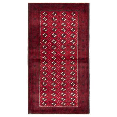 ECARPETGALLERY Hand-knotted Royal Baluch Red Wool Rug - 3'6 x 6'8