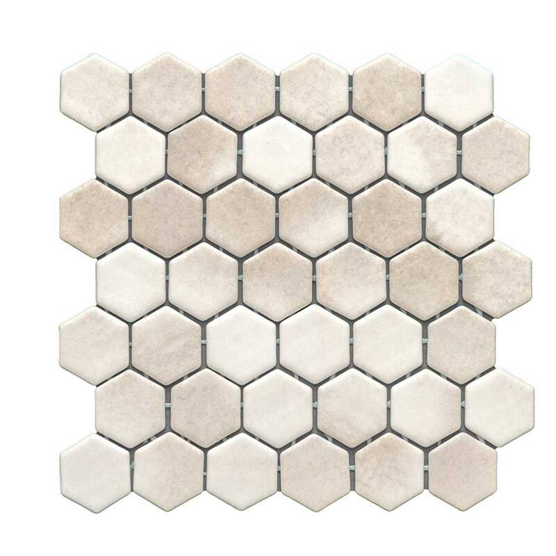 The Tile Life Eterna Hex 2x2 Glass Floor, Wall & Backsplash Tile