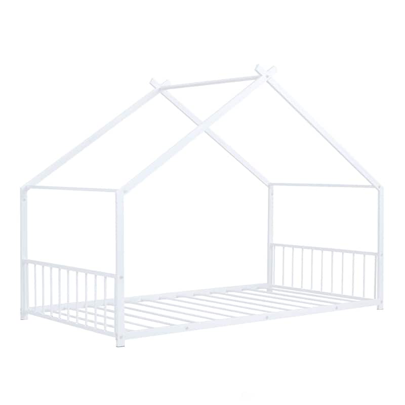 Twin Size Metal House Bed