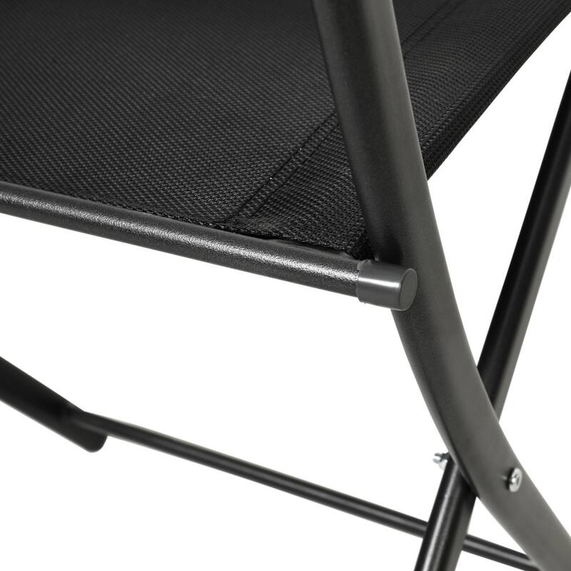 2 Pack Commercial Outdoor Flex Comfort Folding Chair with Metal Frame