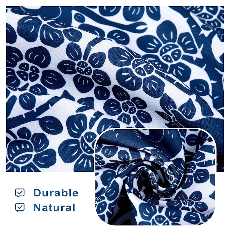 DriftAway Deer Fawn Flower Forest Blackout Thermal Insulated Tie Up Curtain