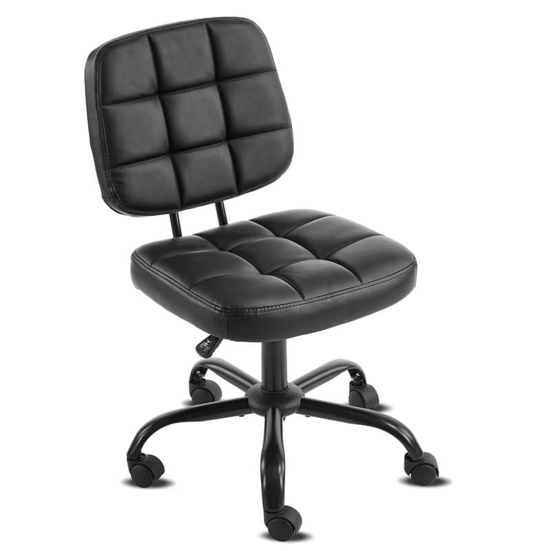 22.1 Inch Upholstered PU Lattice Swivel Office Chair