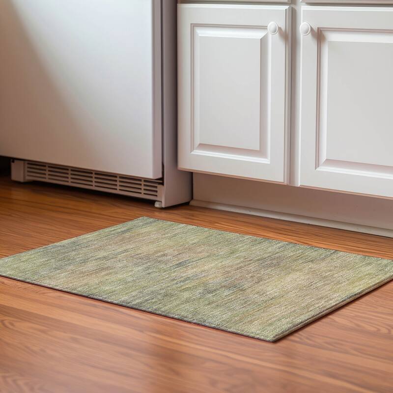 Premium Washable Super Soft Solid Ombre Mayfield Rug - Aloe - 1' 8" x 2' 6"