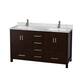 Option Espresso / White Carrara Marble Top / Brushed