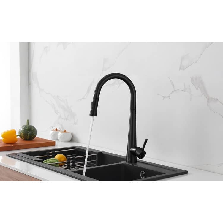Indigo Home Single Handle Pull Down Sprayer Kitchen Faucet