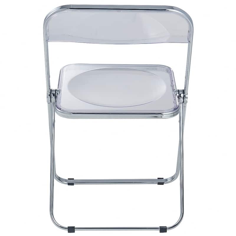 5-Piece Dining Set with Folding Chairs and Round Dining Table Lawrence Collection by LeisureMod