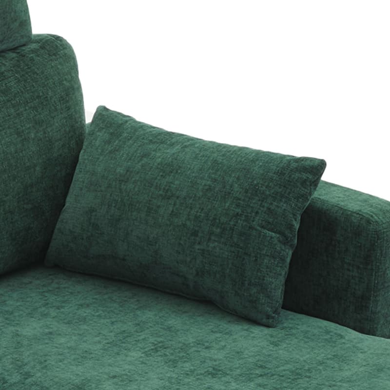 116" Chenille Sectional Sofa Couch With 2 Extra Wide Chaises For Livingroom