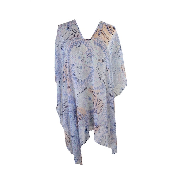 Cejon Blue Pink Printed Cover Up OS