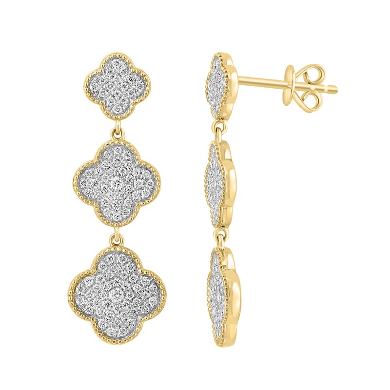 EFFY 14K Yellow Gold Diamond Earrings