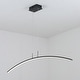 preview thumbnail 7 of 6, 120CM Modern Black Linear Adjustable Chandelier - L47.28xH7.09 inches