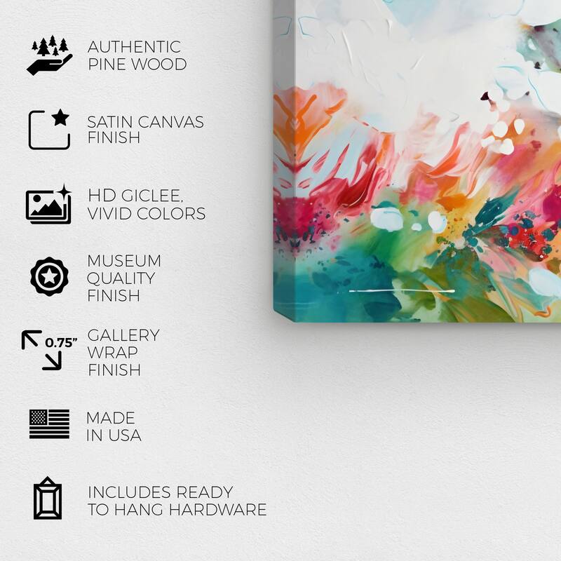 Wynwood Studio Abstract Stormy Garden Green and Modern & Contemporary Wall Art Canvas Print