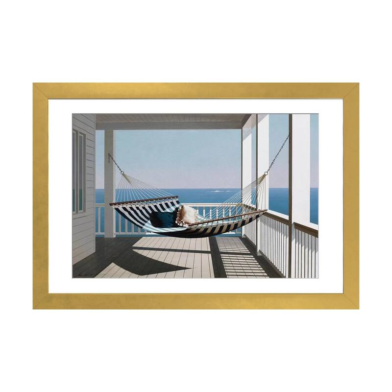 iCanvas "Hammock & Pillows" by Zhen-Huan Lu - Gold - 24x32x1