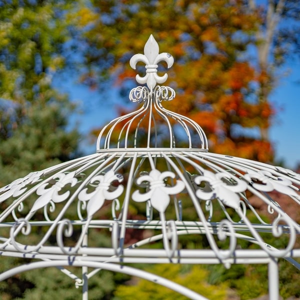 Parisian Inspired Flower Cart with Fleur-De-Lis Details - Bed Bath