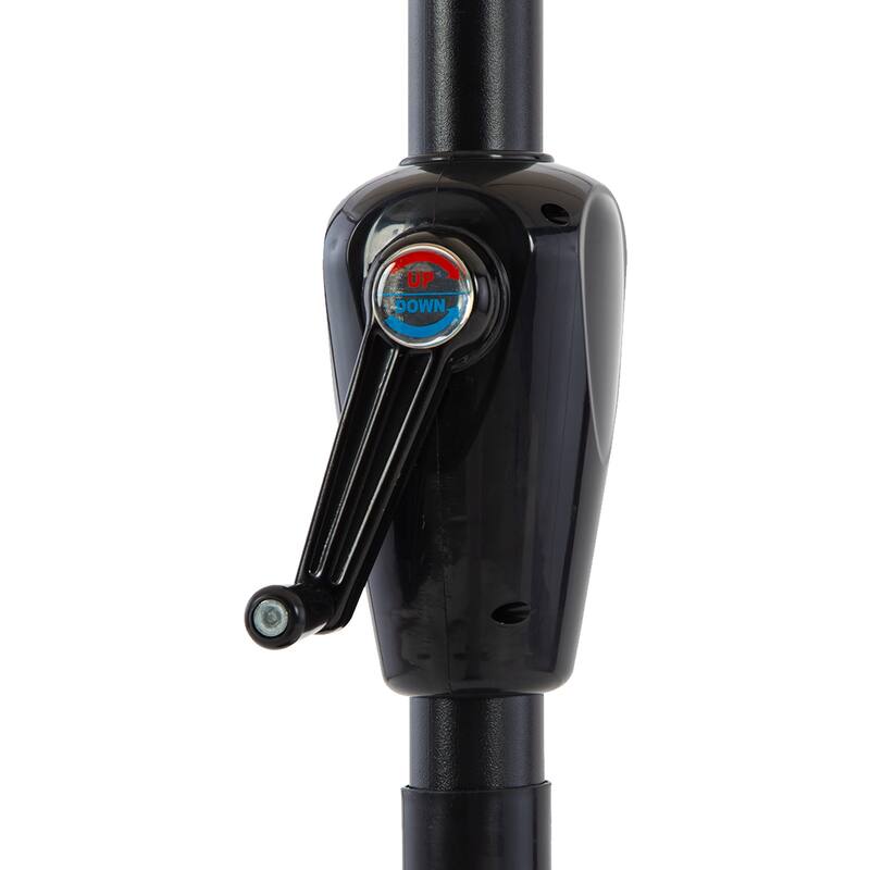 Half Umbrella Outdoor Patio Shade - 9 ft Patio Umbrella with Easy Crank by Pure Garden (Navy Blue)