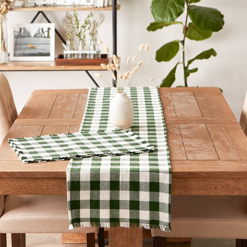 DII Heavyweight Fringed Table Runner