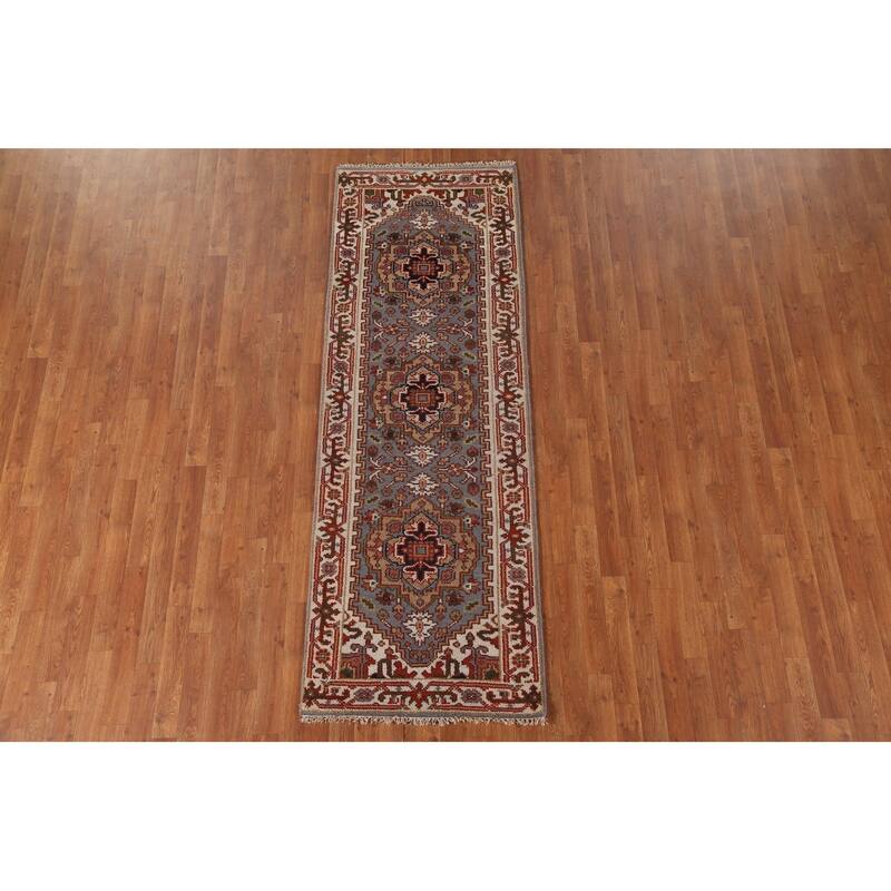 Heriz Serapi Oriental Runner Rug Handmade Wool Carpet - 2'8"x 7'11"